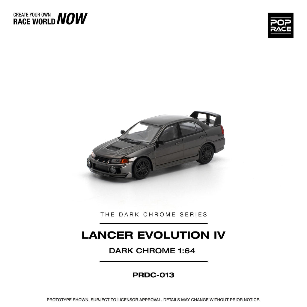 (Coming Soon) POPRACE 1/64 Lancer Evolution IV - Dark Chrome