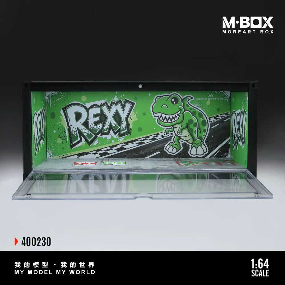 (Pre-Order) MBOX 1/64 Dinosaur Painted Container Scene - Green Dragon **DEADLINE June 28th, 2026**