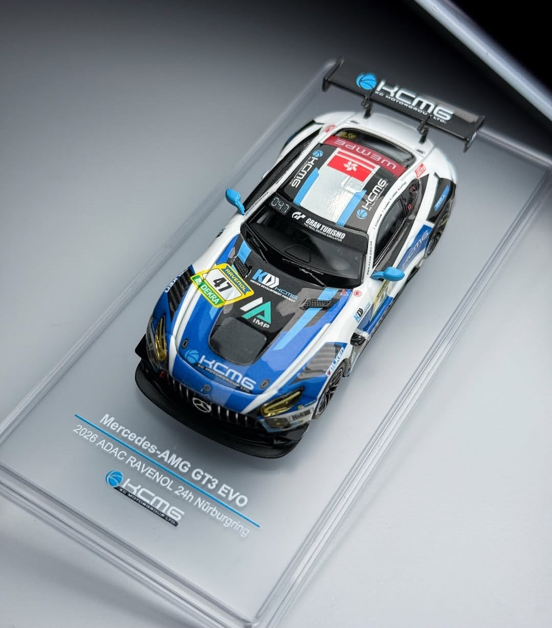 (Coming Soon) KILOWORKS 1/64 AMG GT3 #47 EVO KCMG 2026 Nürburgring 24H Hong Kong Toycar Salon Exclusive