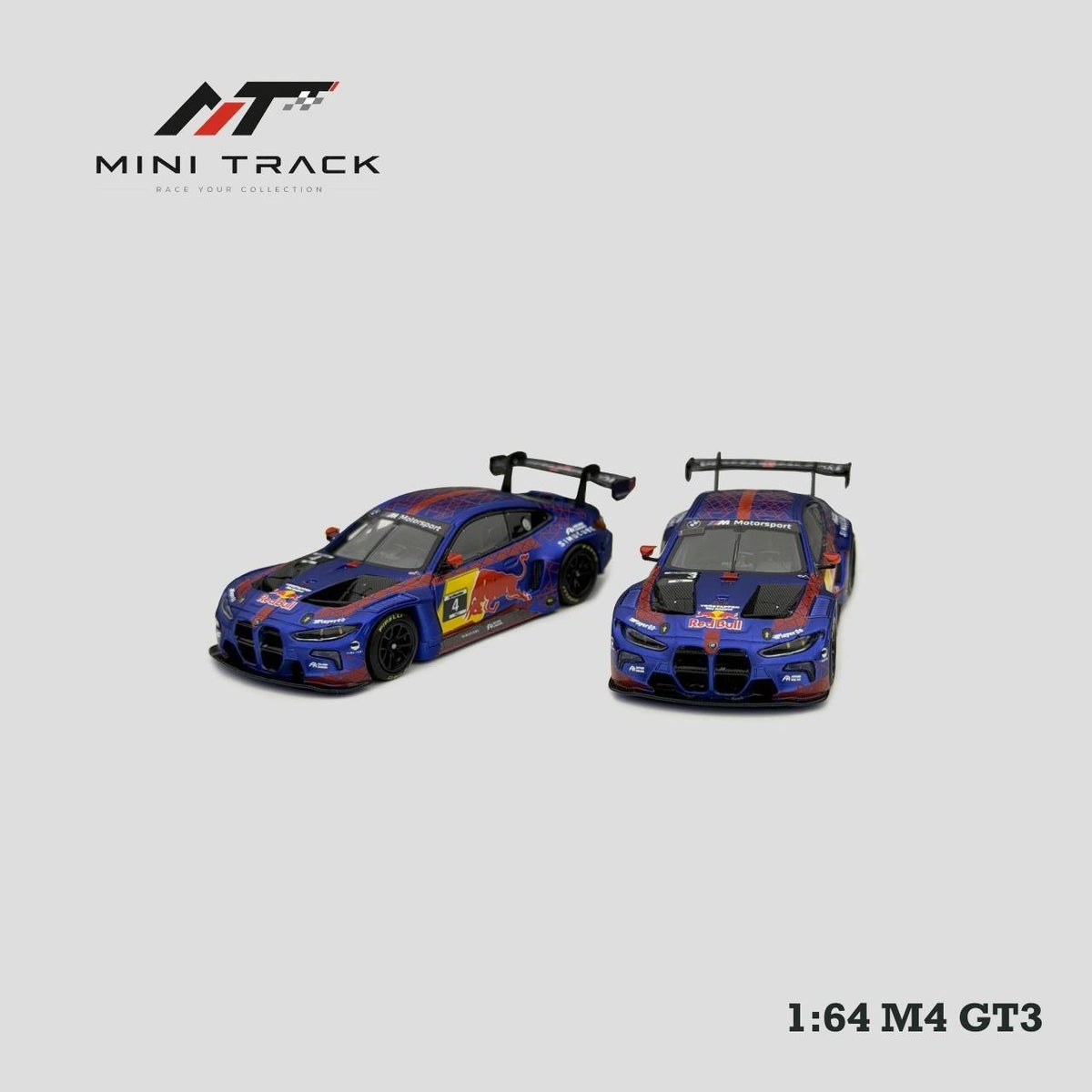 (Coming Soon) MINITRACK 1:64 M4 2nd Generation G82 GT3 Red Bull Livery Carriage #3