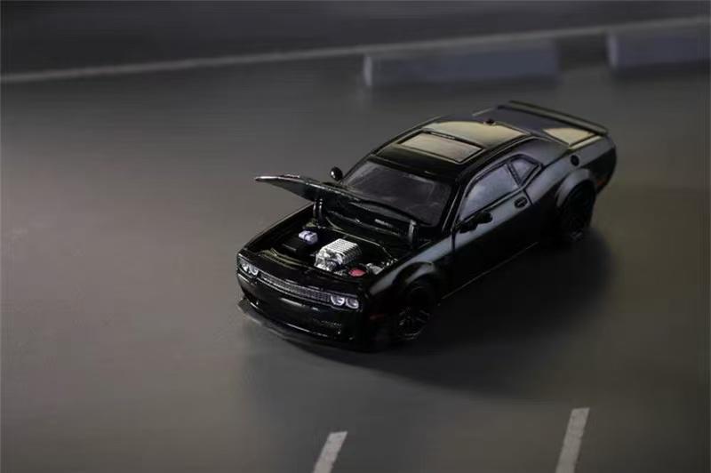 (Coming Soon) 1:64 Dodge Challenger SRT Hellcat  - Pitch Black (Limited to 450 pcs worldwide)
