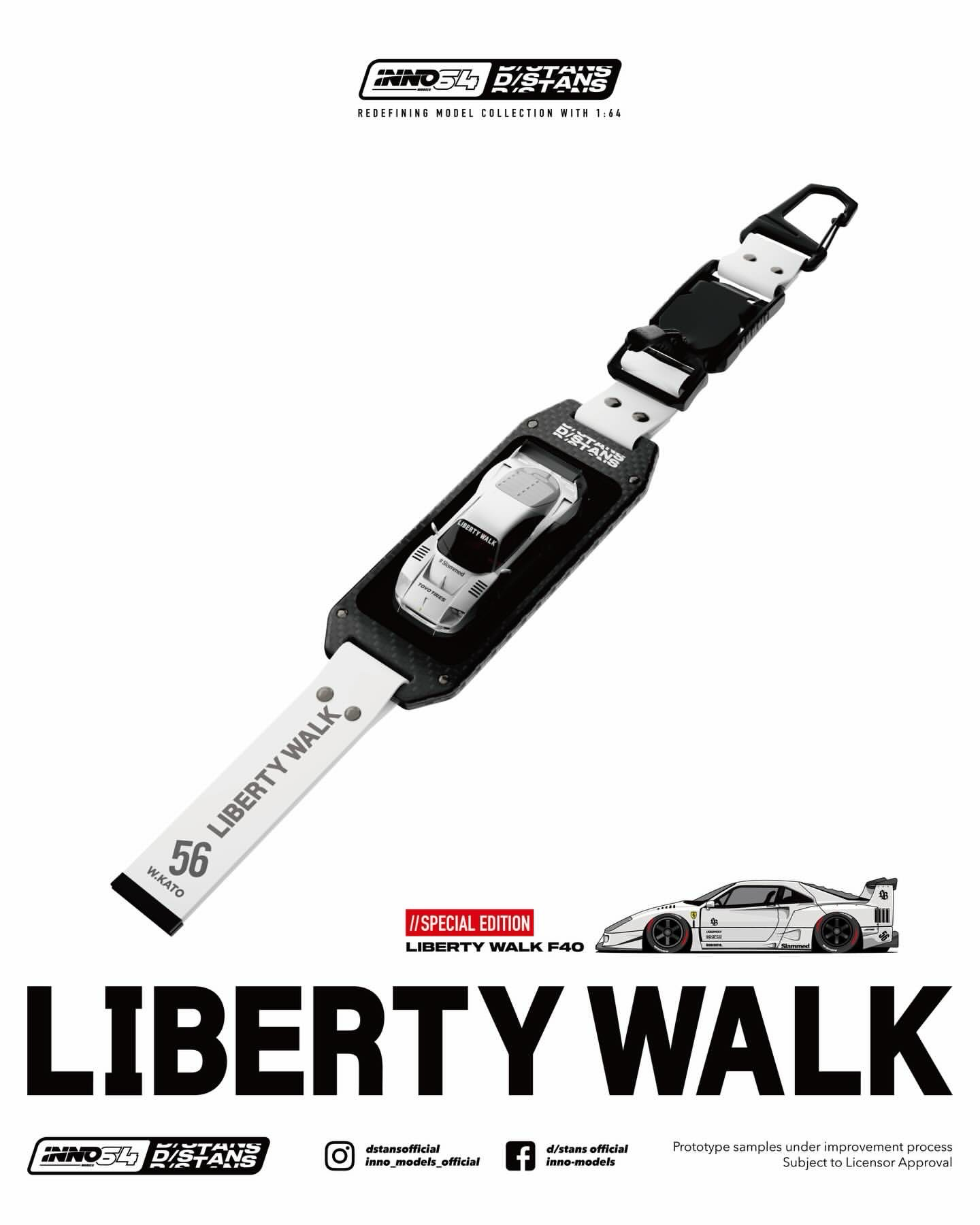 INNO64 x D/Stans Keychain HEC Liberty Walk F40 White