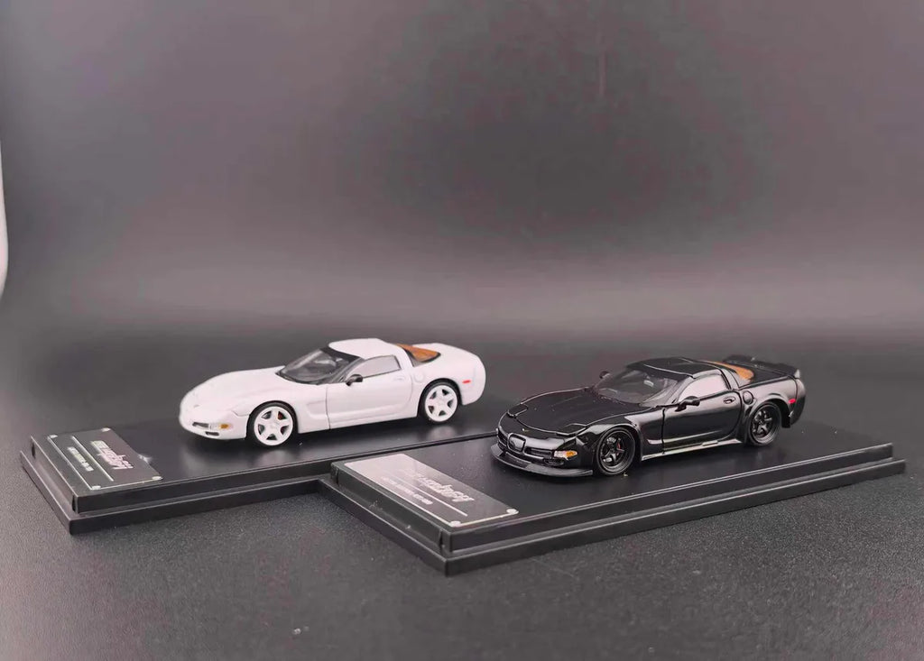 (Coming Soon) FINEWORKS64 1/64 Corvette C5 - Black