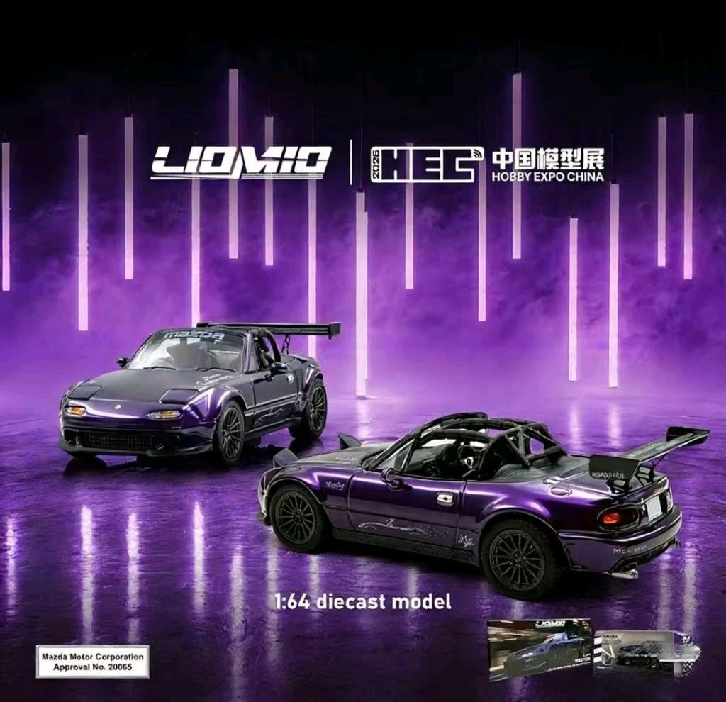 LIOMIO 1/64 Mazda MX-5 NA Roadster HEC Beijing Expo **CHASE CARS ARE RANDOMLY PACKED**