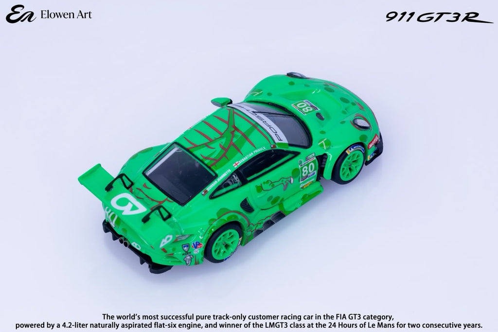 (Coming Soon) ELOWENART 1:64 Porsche 911 GT3 - Green Dragon