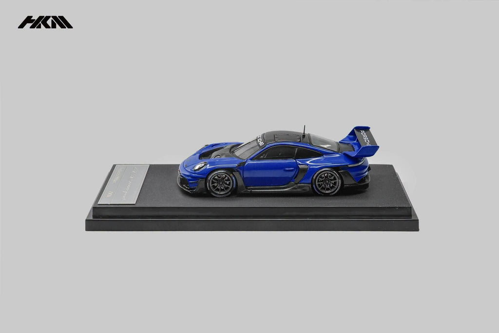 (Coming Soon) HKM 1:64 911 (992) GT3 R Rennsport San Marino Blue Metallic
