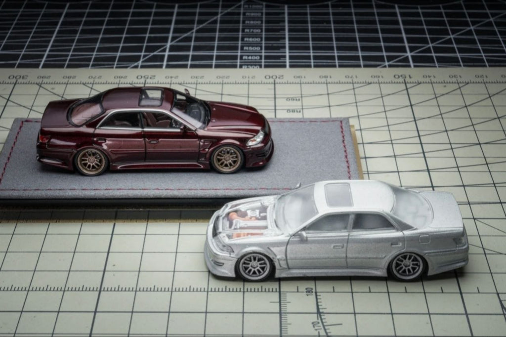 (Coming Soon) MORTALMODEL64 1:64 The Ridge Mark II JZX100 - Metalic Wine Red