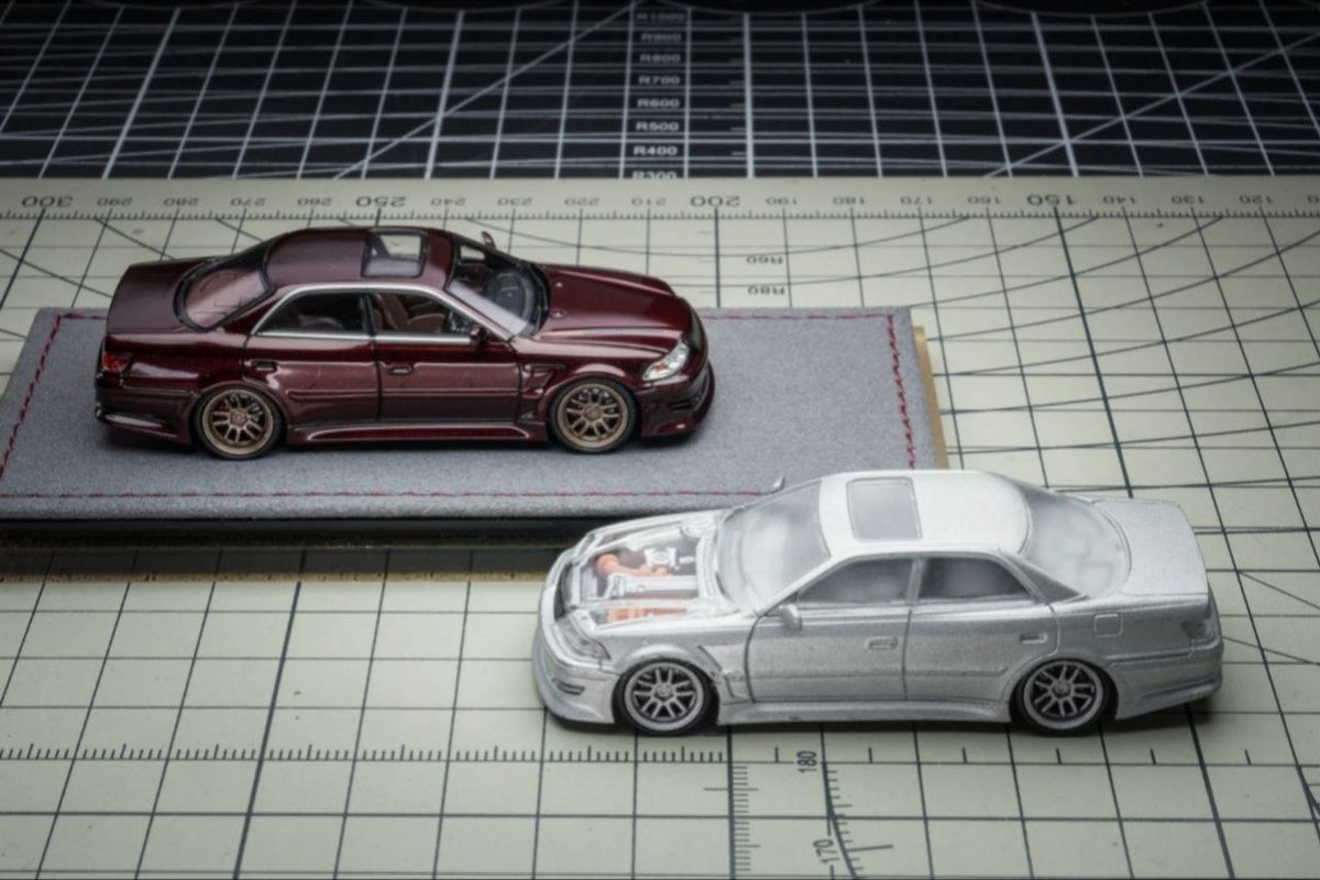 (Coming Soon) MORTALMODEL64 1:64 The Ridge Mark II JZX100 - Metalic Wine Red