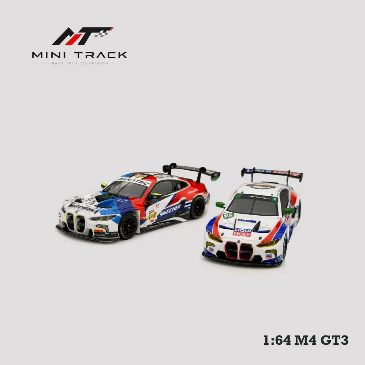 (Coming Soon) MINITRACK 1:64 M4 2nd Generation G82 GT3 Blue-White Racing Livery Carriage #96