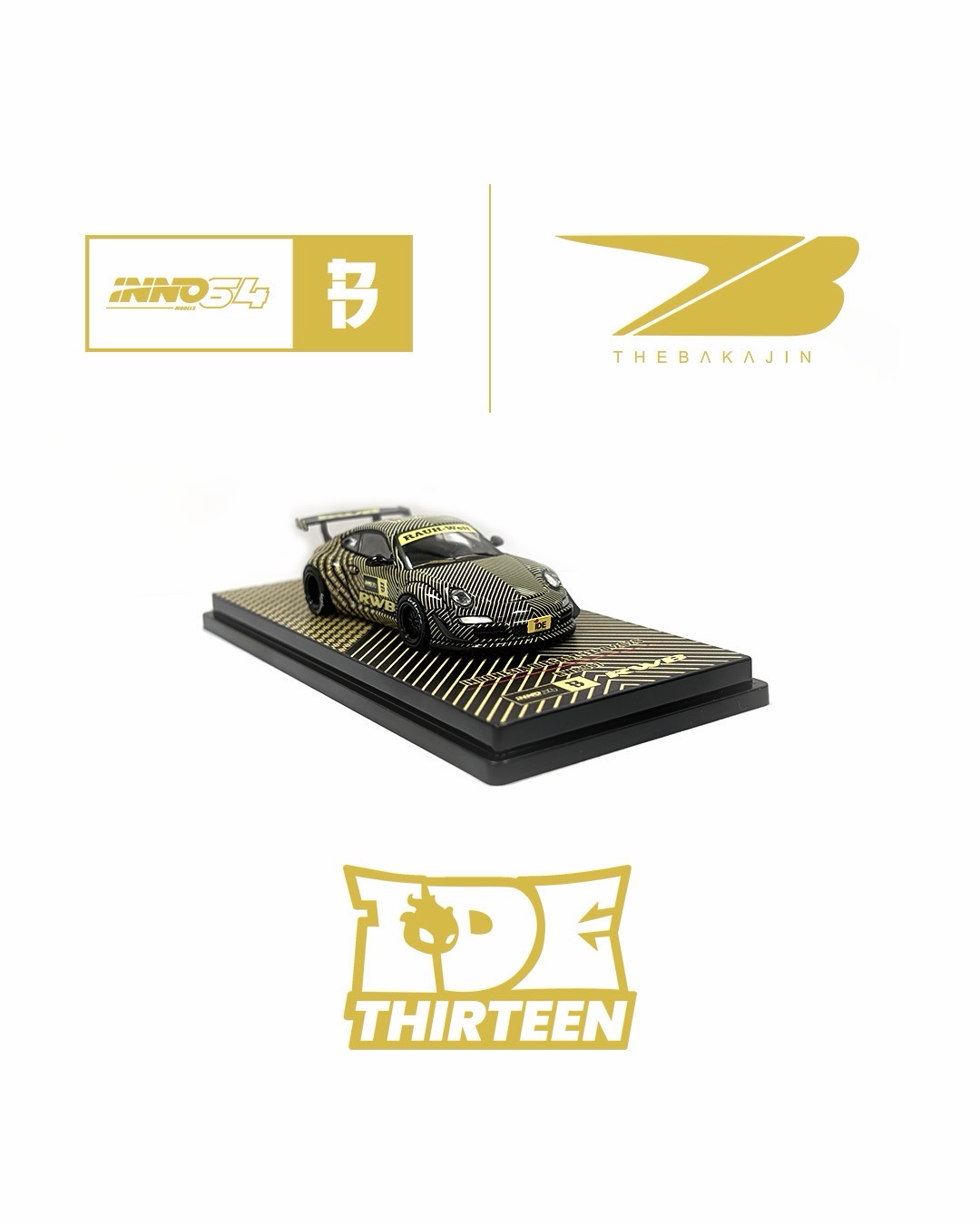 (Coming Soon) INNO64 x Black Crow Customs x The Bakajin Batik 1:64 RWB 997 | Chance of Chase | 2026 Indonesia Diecast Expo (IDE) **LIMITED QUANTITIES**