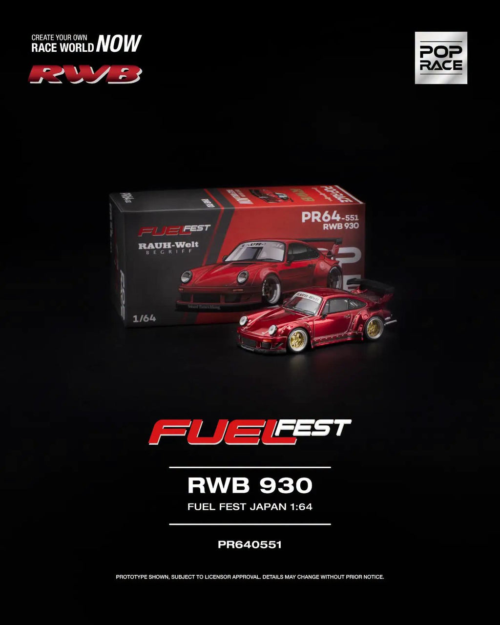 (Coming Soon) POPRACE 1:64 RWB 930 Japan Fuelfest Fuji 2026 Exclusive (LIMITED QUANTITIES)
