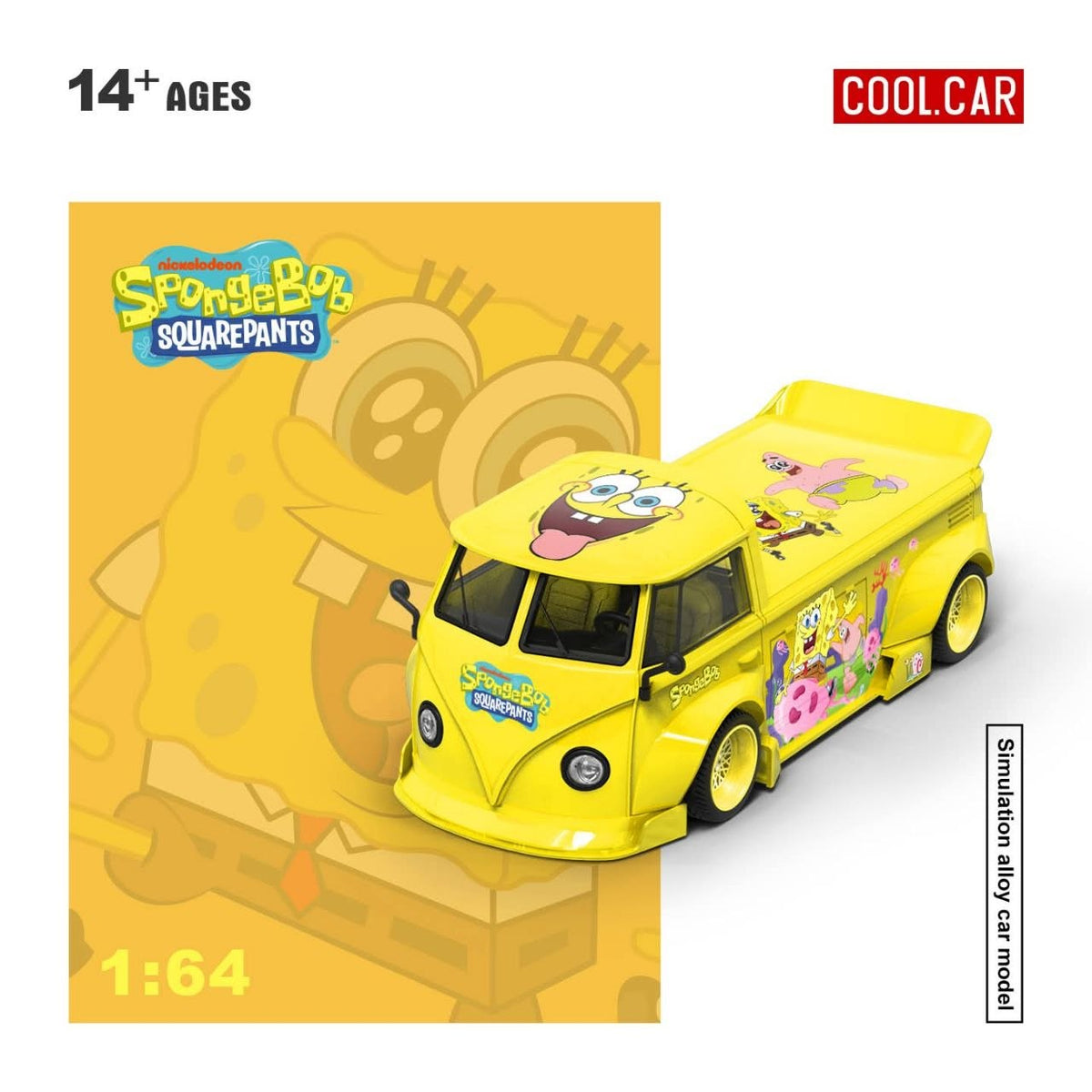 (Coming Soon) COOLCAR 1:64 Volkswagen T1 pickup truck SpongeBob