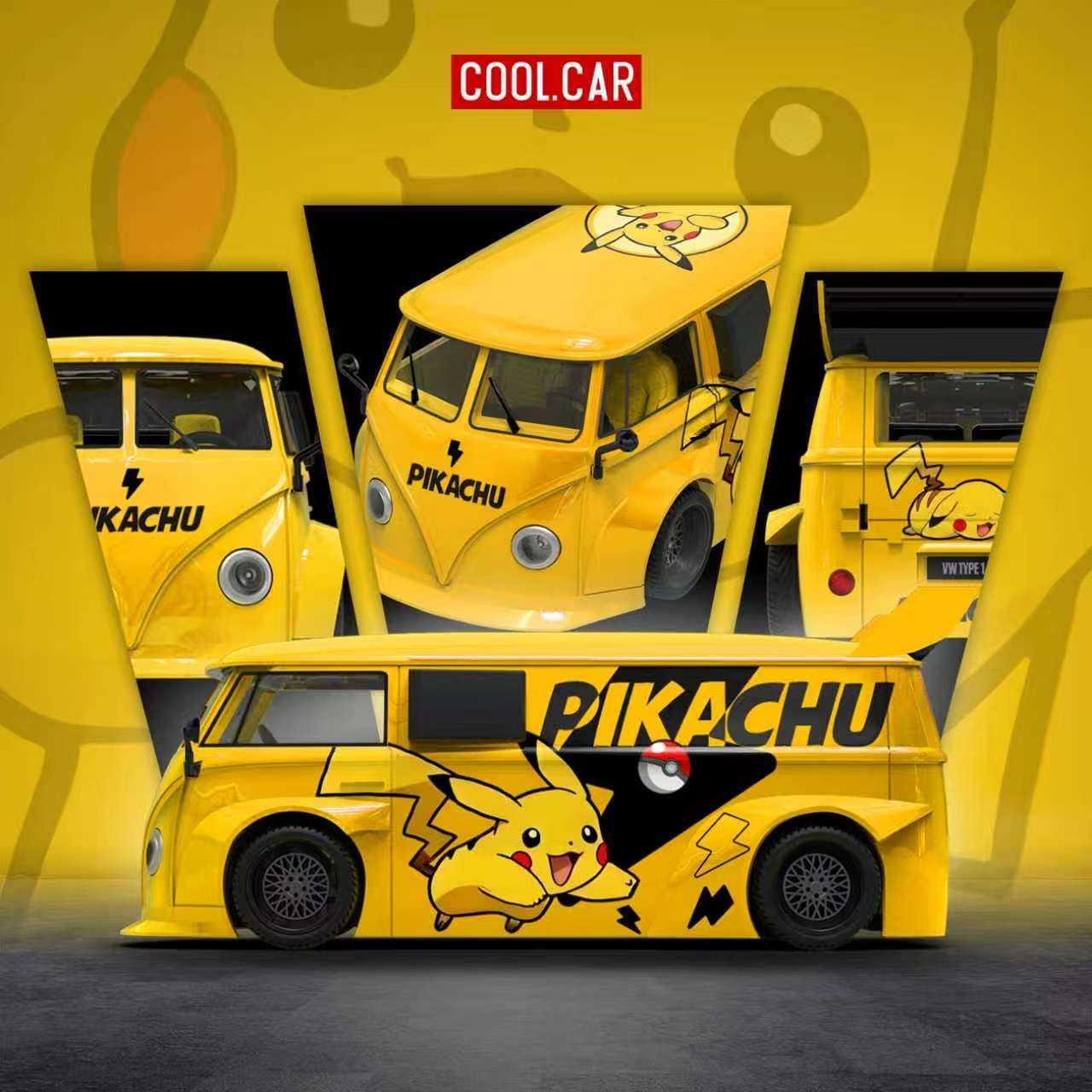 (Coming Soon) COOLCAR 1:64 VW T1 Pikachu Livery Diecast Model