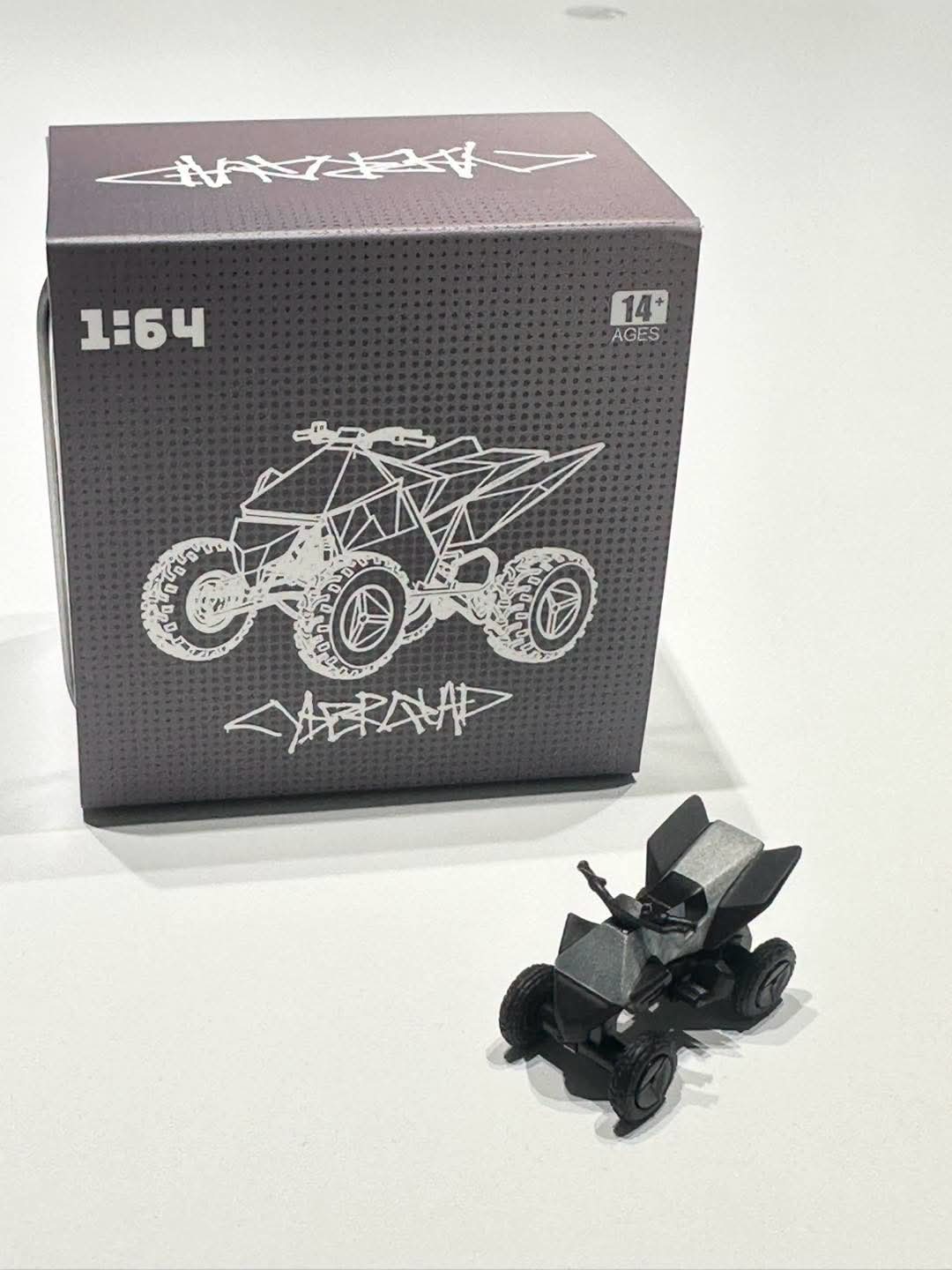DM Model Tesla Cybertruck + Camper + Cyberquad (Metal Silver) Diecast Car Model Set