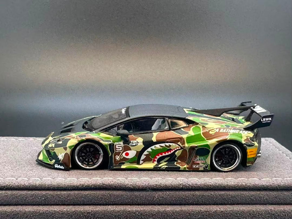 (Coming Soon) DAP 1:64 Huracan LP610 LB-Silhouette Works Widebody - Bape Camo Livery