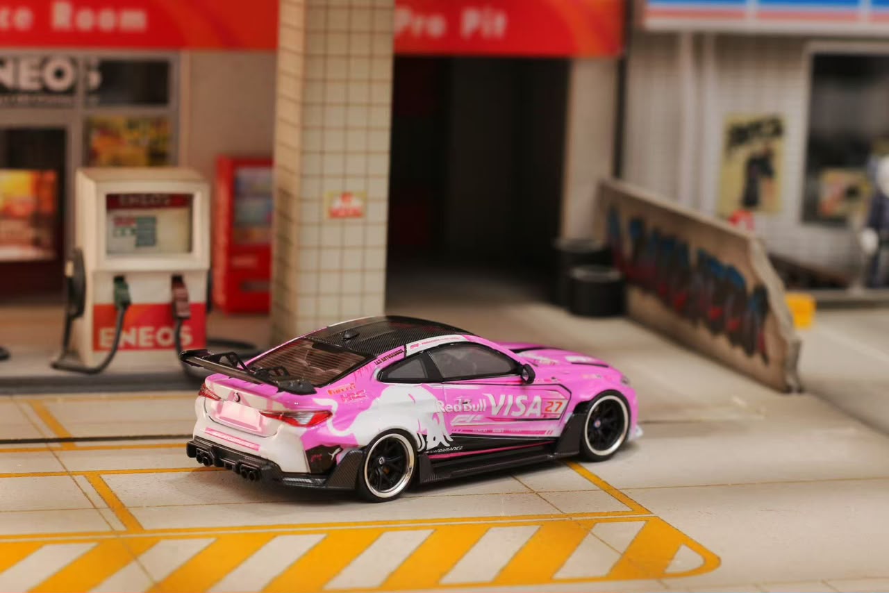 (Coming Soon) STREETWEAPON 1:64 G82 M4 Diecast - Pink Red Bull Livery