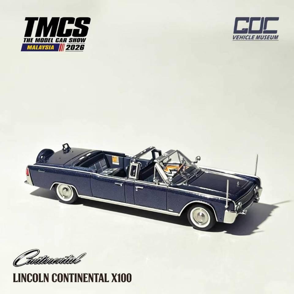 (Coming Soon) GOC 1/64 Lincoln Continental X100 Kennedy Limousine - 2026 Malaysia TMCS Exhibition Edition