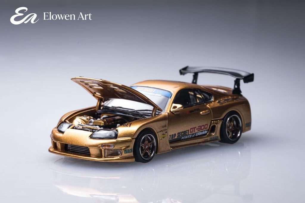 (Coming Soon) ELOWENART 1:64 TopSecret A80 Supra MK4 Gold