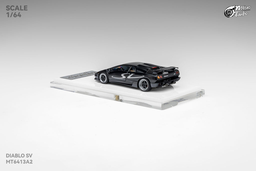 (Coming Soon) MICROTURBO 1/64 Lamborghini Diablo SV - Metallic Black