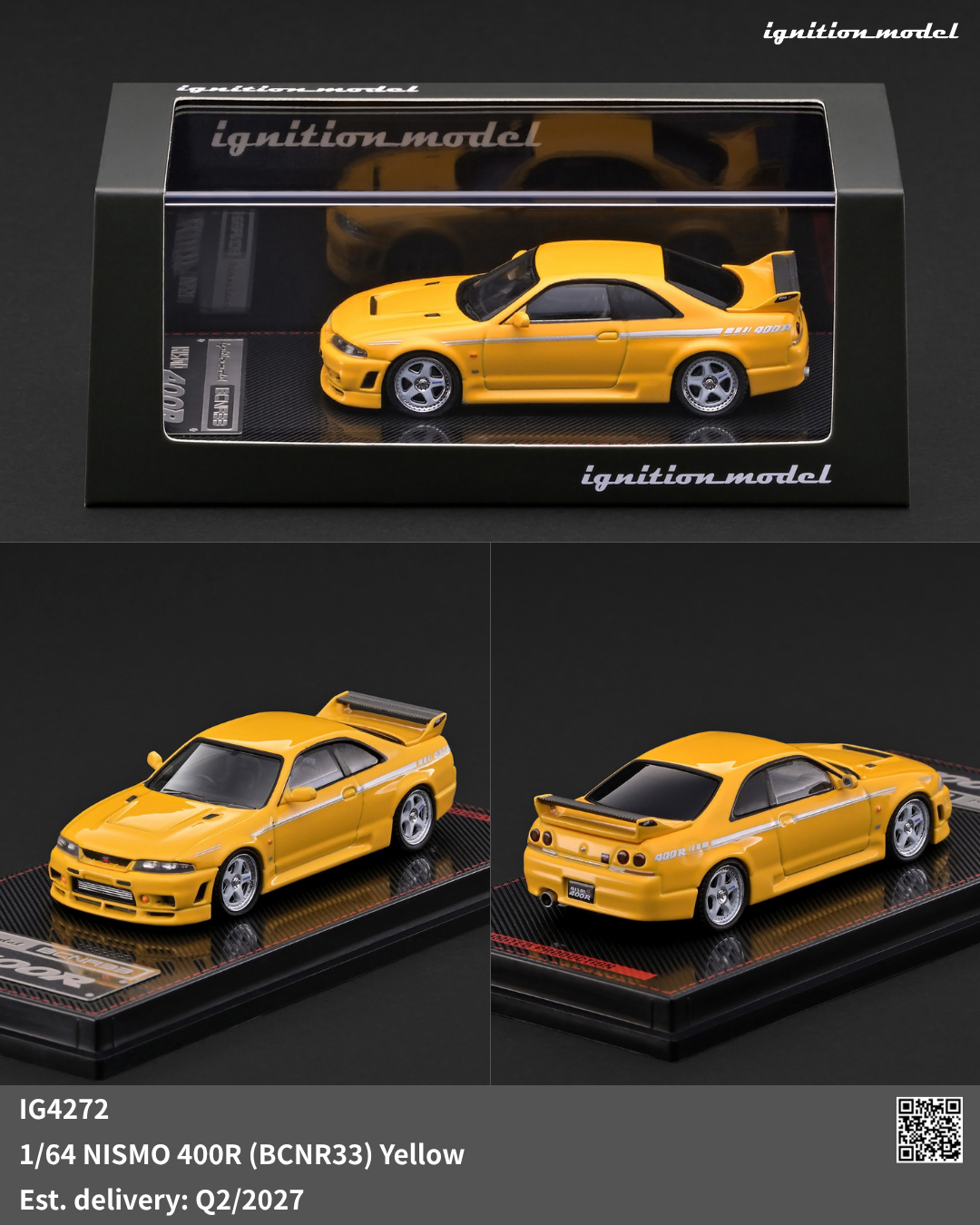 (Coming Soon) IGNITIONMODEL 1/64 NISMO 400R (BCNR33) Yellow