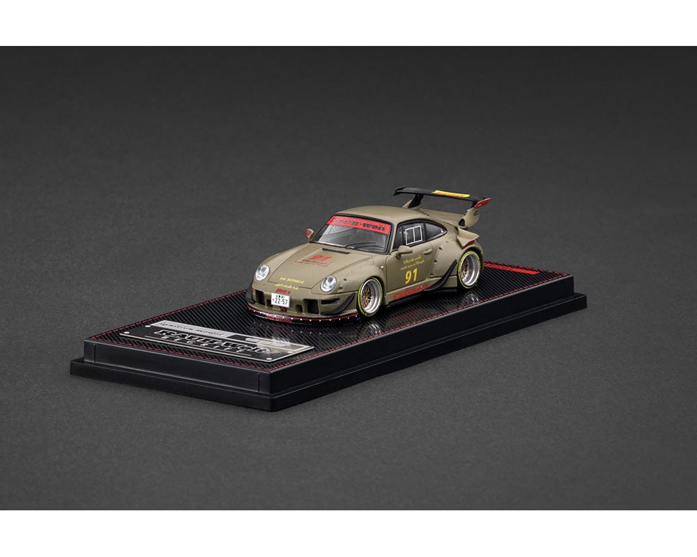 IGNITION MODEL Porsche Rauh-Welt Begriff RWB 993 Matte Green 1/64 scale