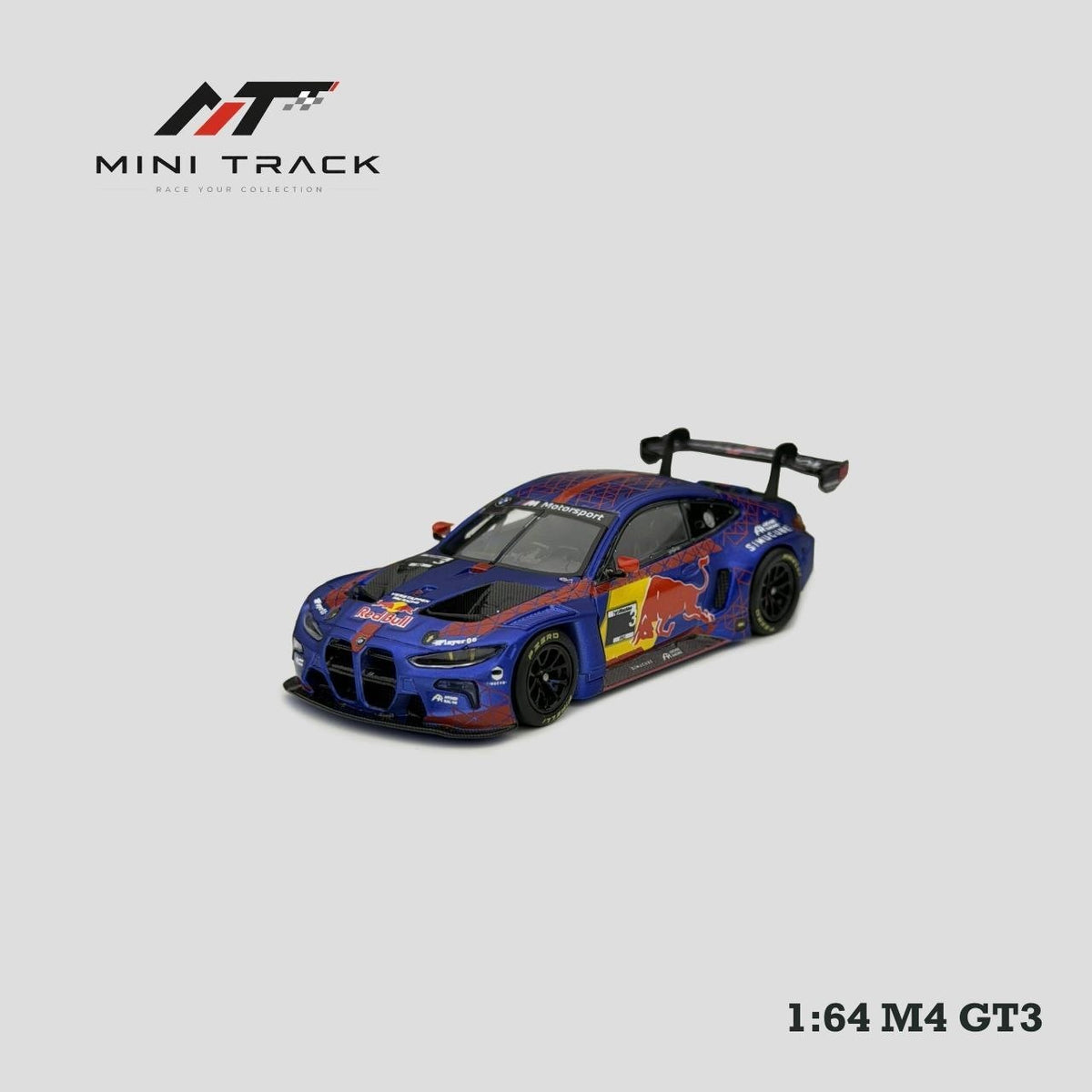(Coming Soon) MINITRACK 1:64 M4 2nd Generation G82 GT3 Red Bull Livery Carriage #3
