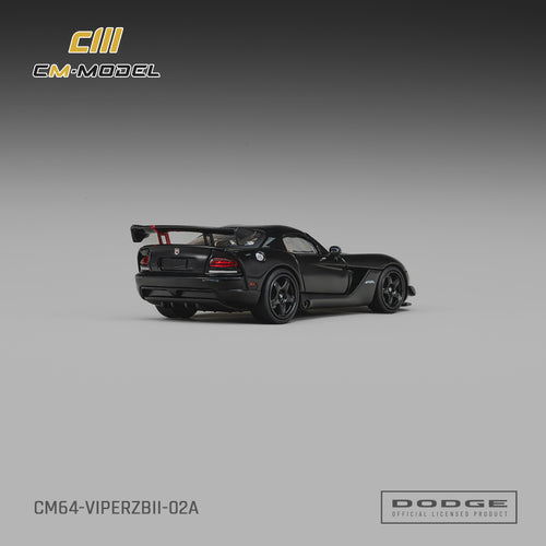 (Coming Soon) CM MODEL 1/64 Dodge Viper ACR(ZBII) Viper Black with Viper Red Racing Stripes