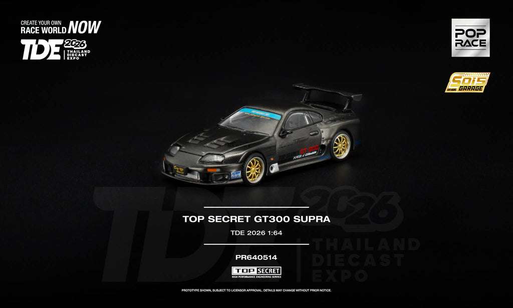 (Pre-Order) POPRACE 1:64 TDE 2026 TOP SECRET GT300 Supra **DEADLINE JULY 10, 2026**
