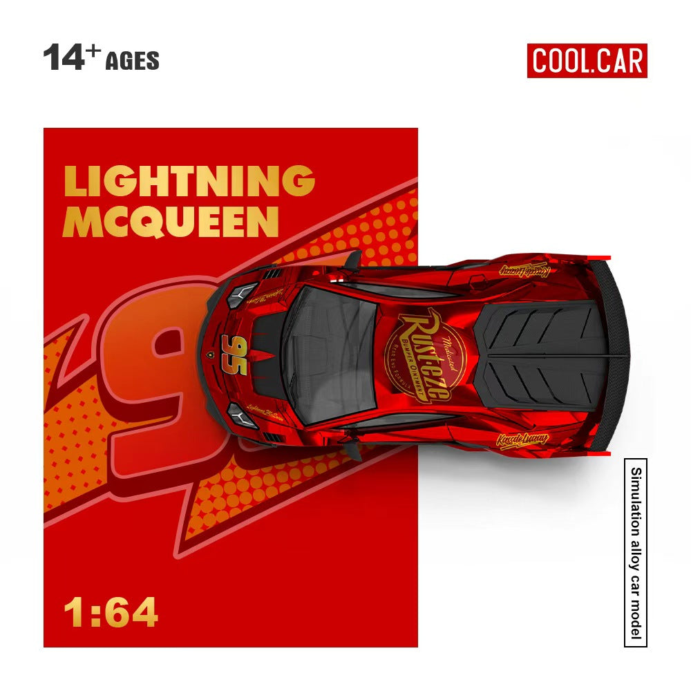 (Coming Soon) COOLCAR 1/64 Lamborghini GTEVO Lighting McQueen Metallic Red