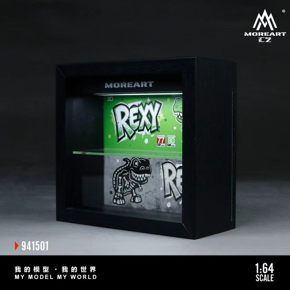 (Pre-Order) MOREART 1:64 Green/Skelly Integrated Picture Frame - Dinosaur Painted Scene Model *DEADLINE July 2, 2026**