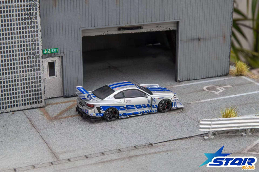 (Coming Soon) STARMODELS 1:64 S15 Silvia Widebody Modified Version Diecast - Blue Livery