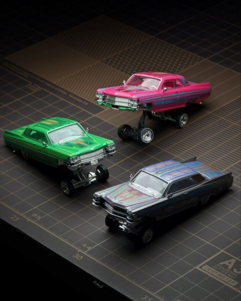 (Coming Soon) 97M 1/64 1964 Cadillac Coupe DeVille Lowrider - Pink
