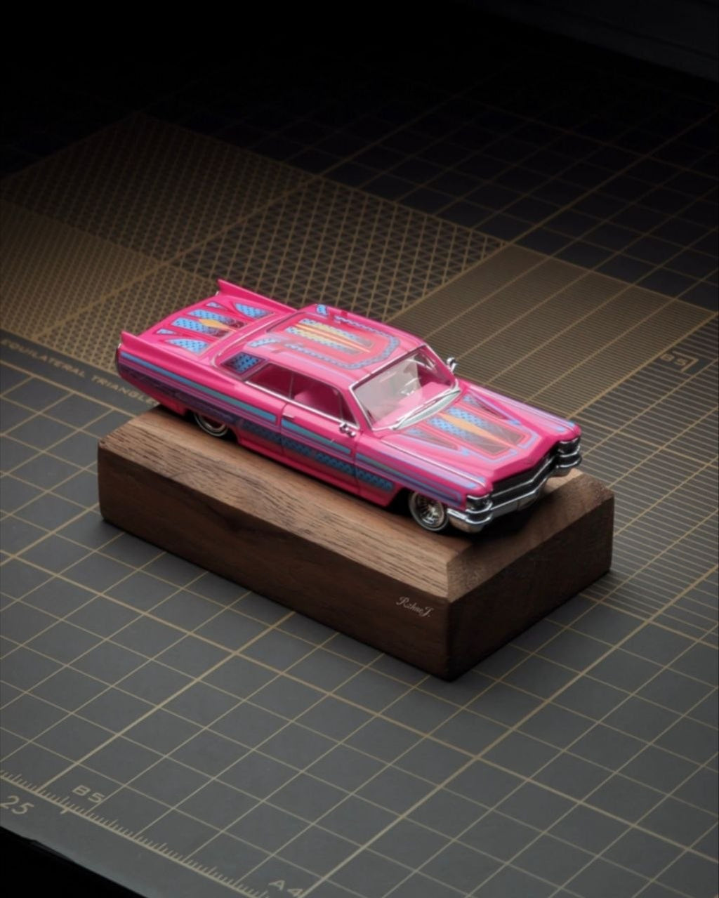 (Coming Soon) 97M 1/64 1964 Cadillac Coupe DeVille Lowrider - Pink