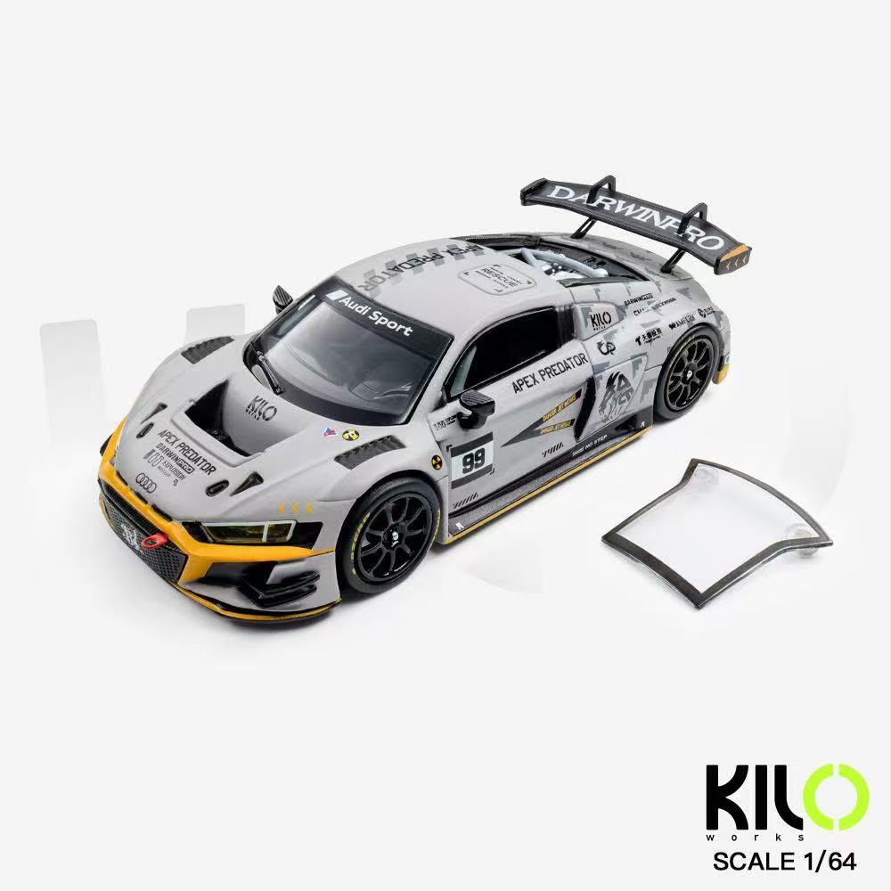 (Coming Soon) KILOWORKS 1/64 Audi R8 LMS GT3 EVO II 2026 China GT Championship RD3 Zhuhai SM ZHANG / HZ LIU