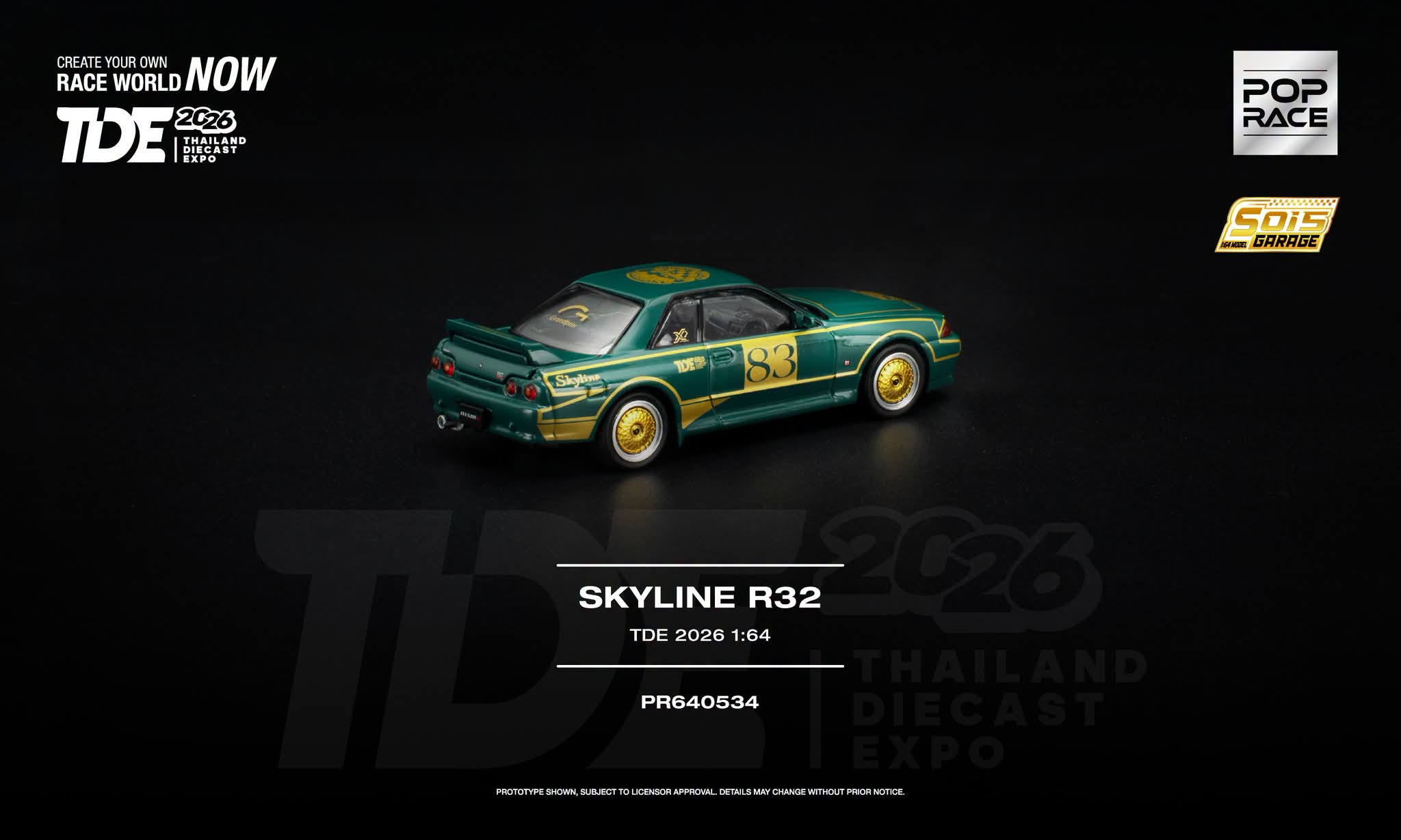 (Pre-Order) POPRACE 1:64 TDE 2026 GrandPrix R32 Skyline **DEADLINE JULY 10, 2026**