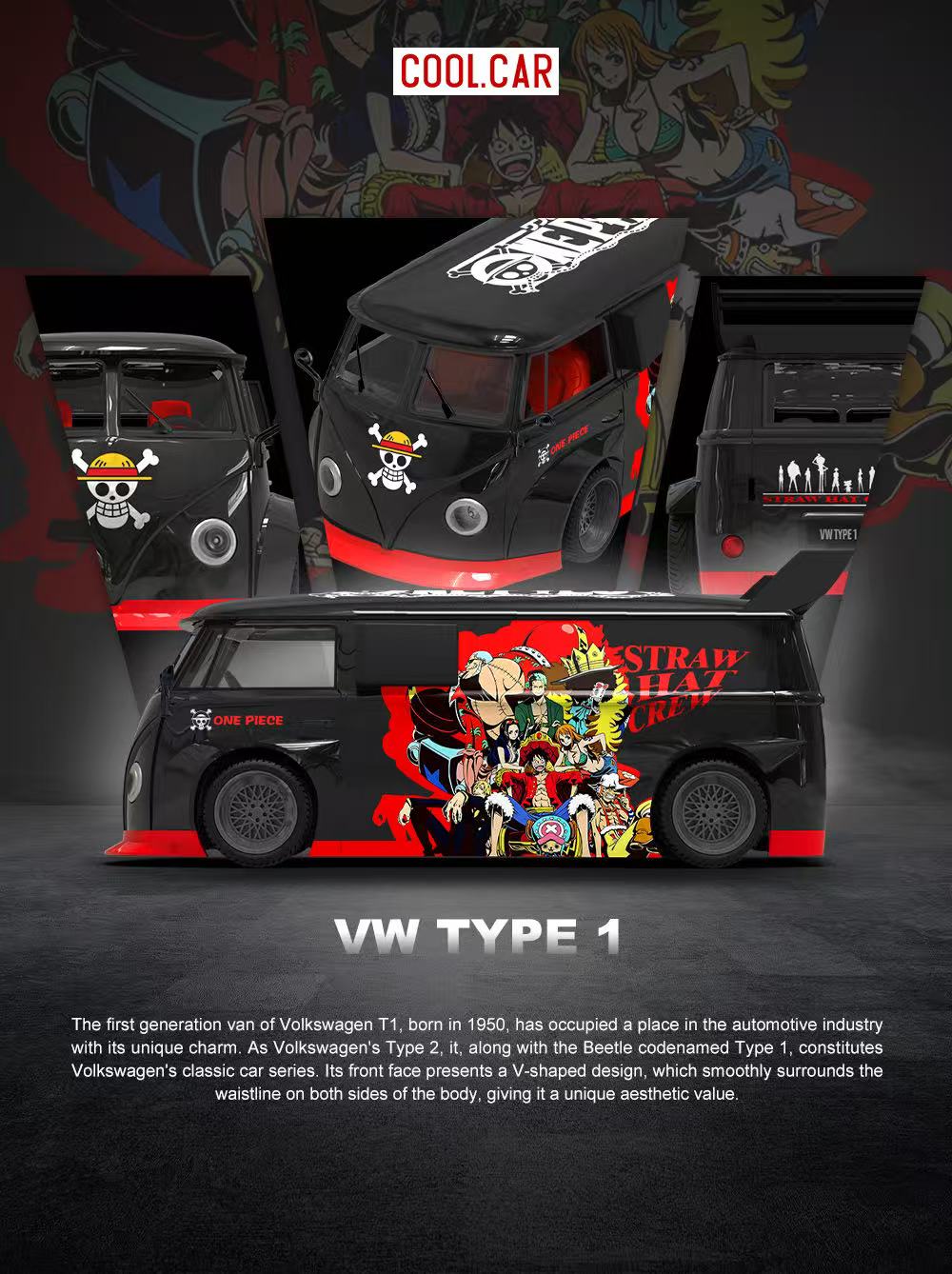 (Coming Soon) COOLCAR 1/64 Volkswagen T1 One Piece livery Diecast