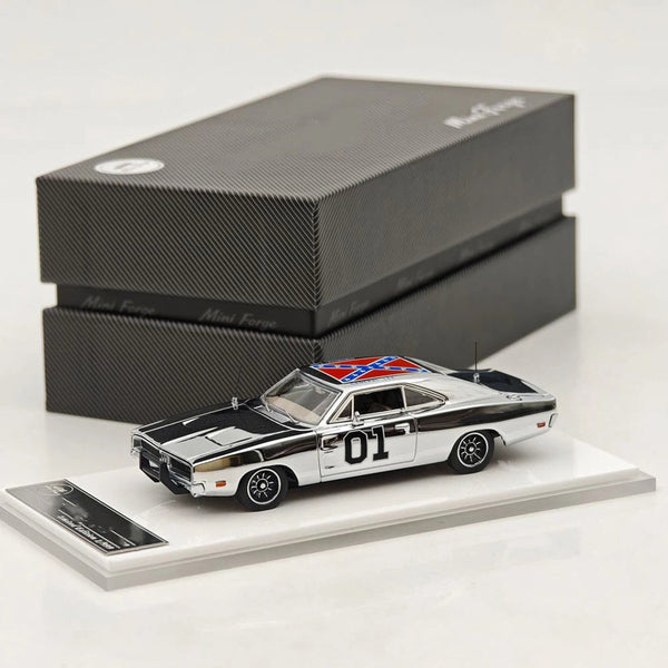 MINIFORGE 1/64 1969 Dodge Charger "General Lee" Chrome Diecast Metal