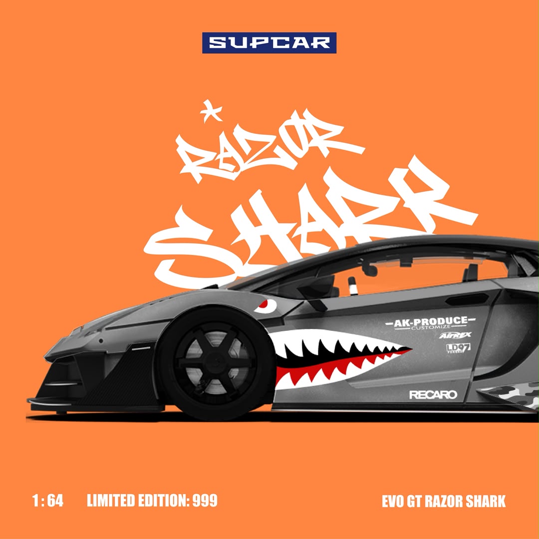 (Coming Soon) SUPCAR 1:64 Lamborghini GTEVO - Shark Livery