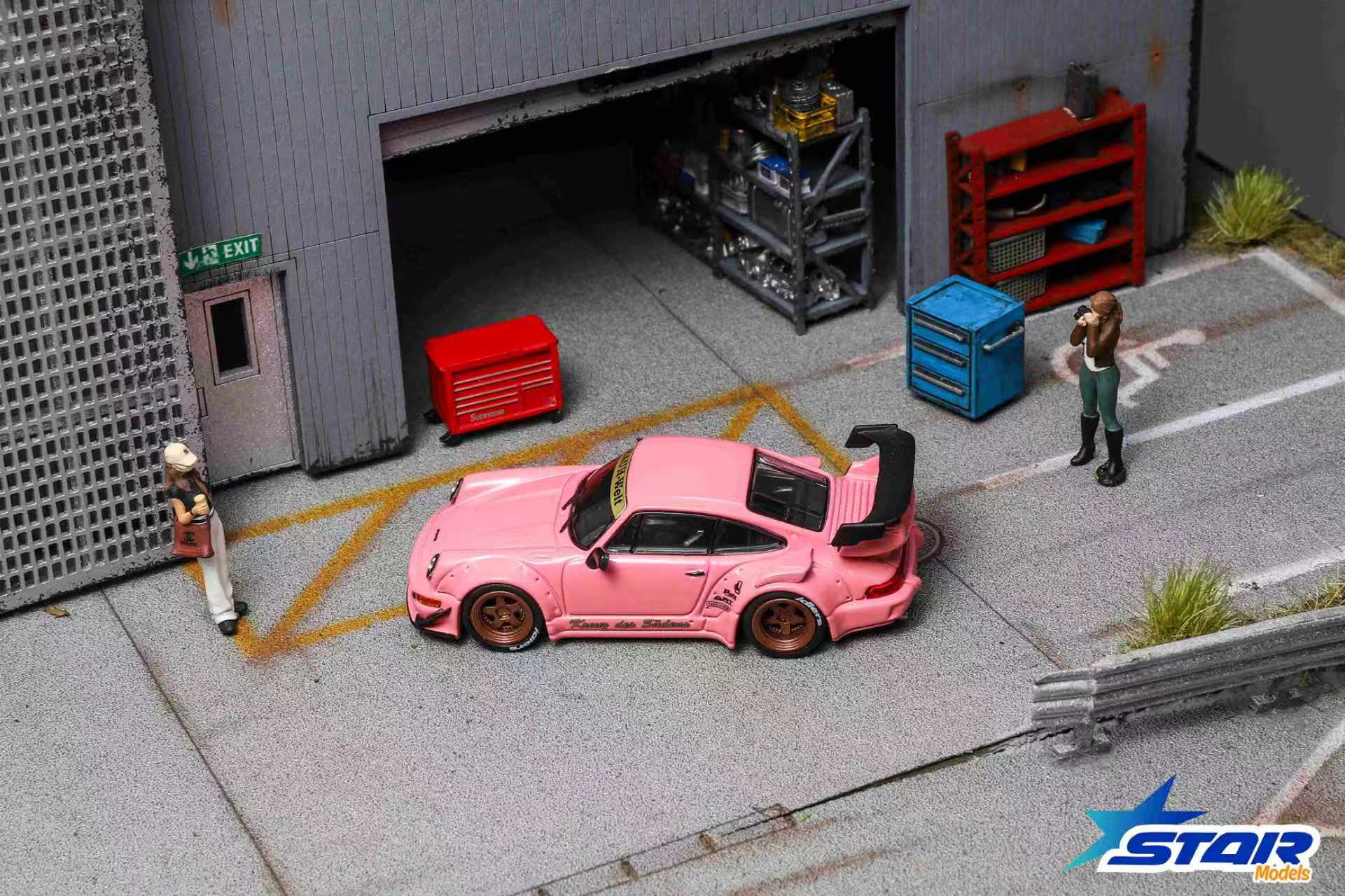 (Pre-Order) STAR MODEL 1:64 Rauh-Welt Widebody Modified RWB964GT Wing Diecast Model - SoCro Pink
