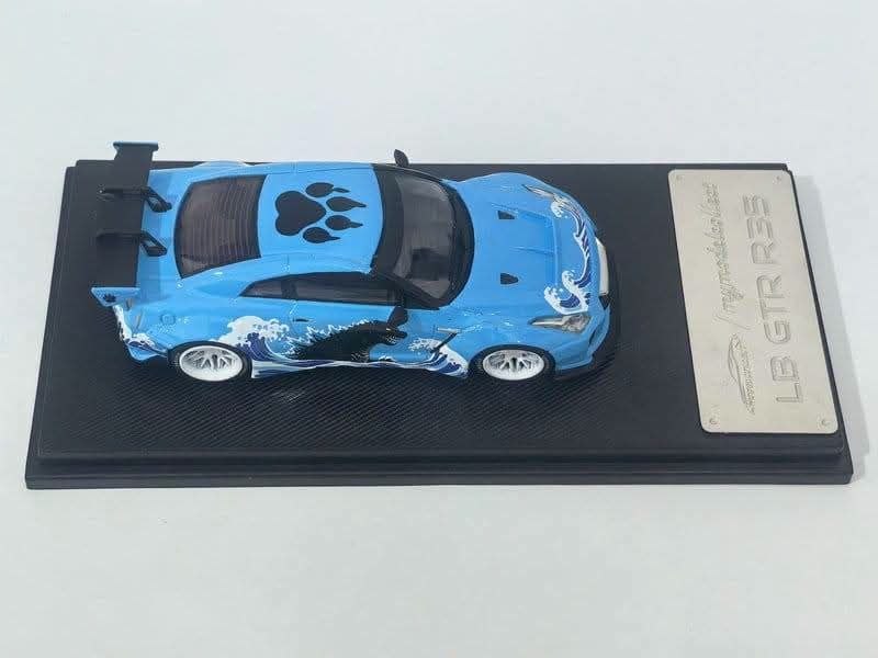 (Coming Soon) MYMODELCOLLECT 1:64 LB GTR R35 1.5 - Blue Godzilla