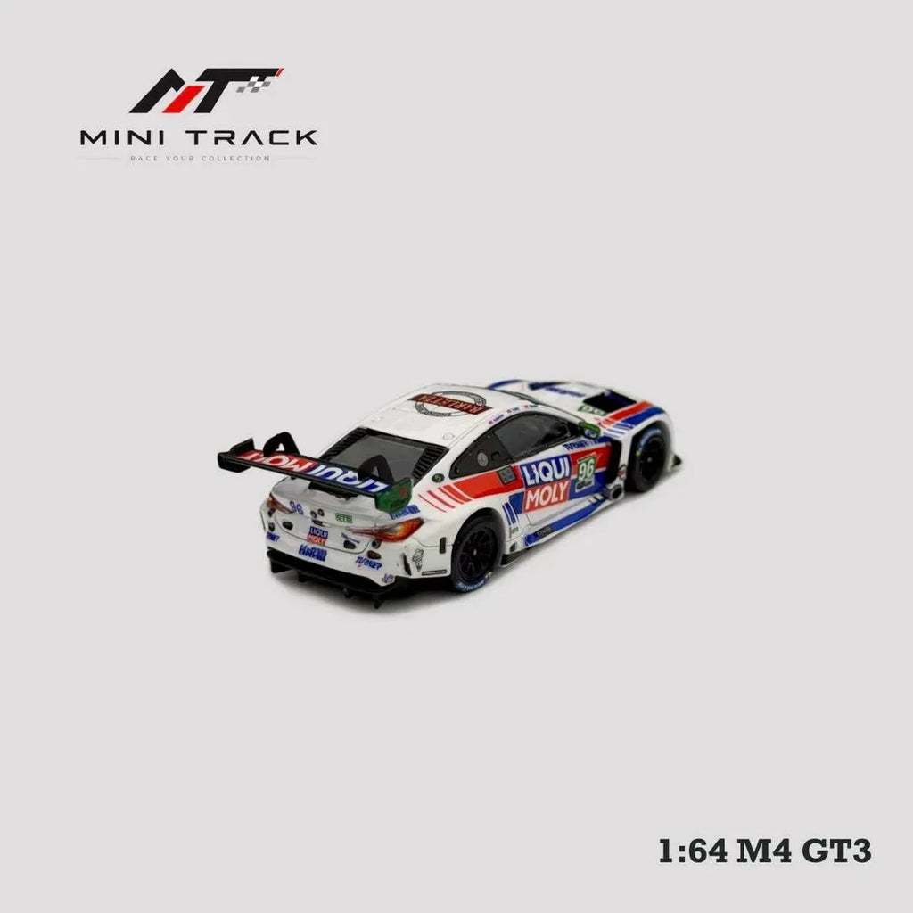 (Coming Soon) MINITRACK 1:64 M4 2nd Generation G82 GT3 Blue-White Racing Livery Carriage #96