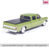 (Coming Soon) IXOAMERICA 1:64 1974 Chevrolet Cheyenne Super C10 Crew Cab Fleetside - Lime Green Metallic - Lowered