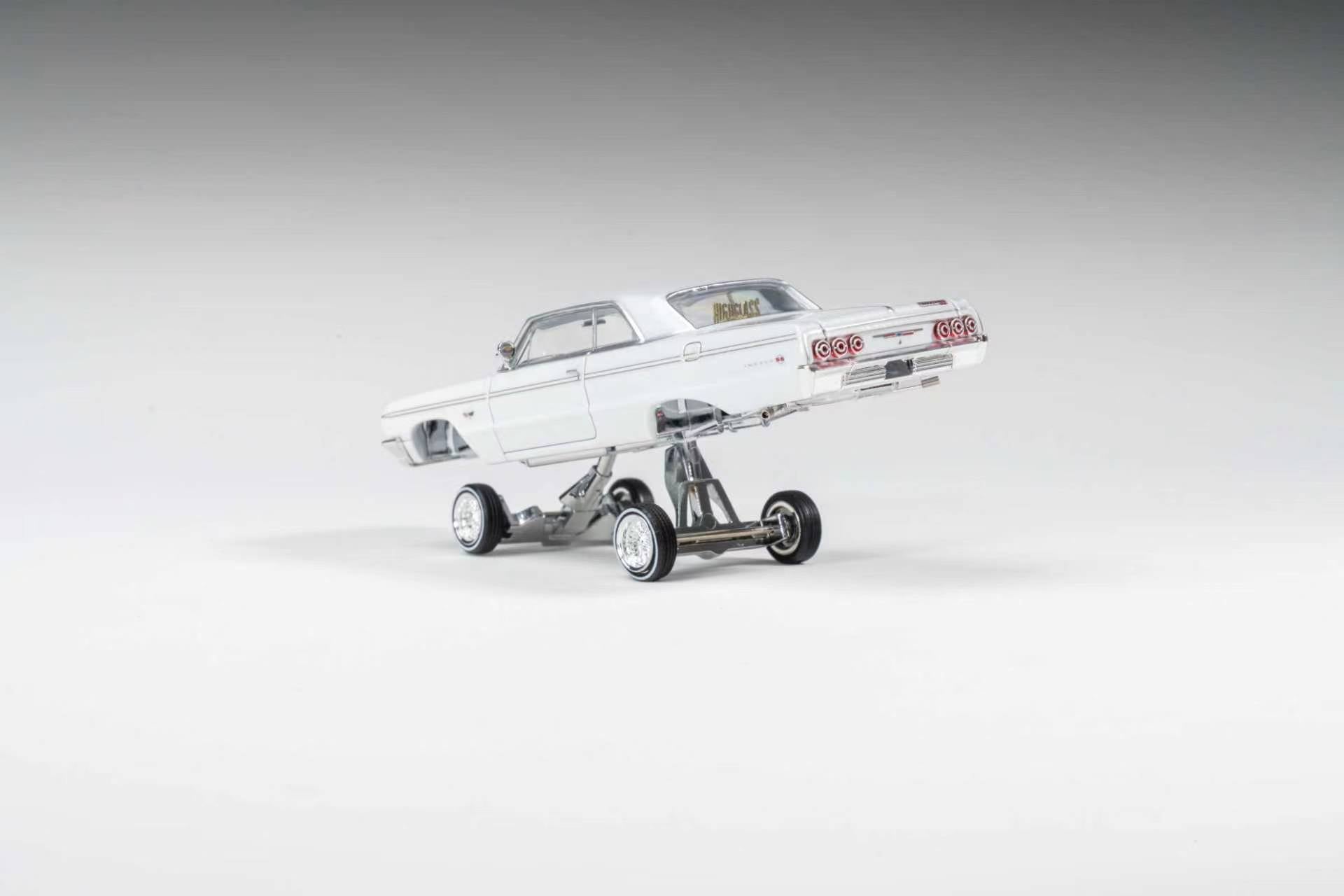 (Coming Soon) 97M 1:64 1964 Chevrolet Impala Low Rider Pearl White