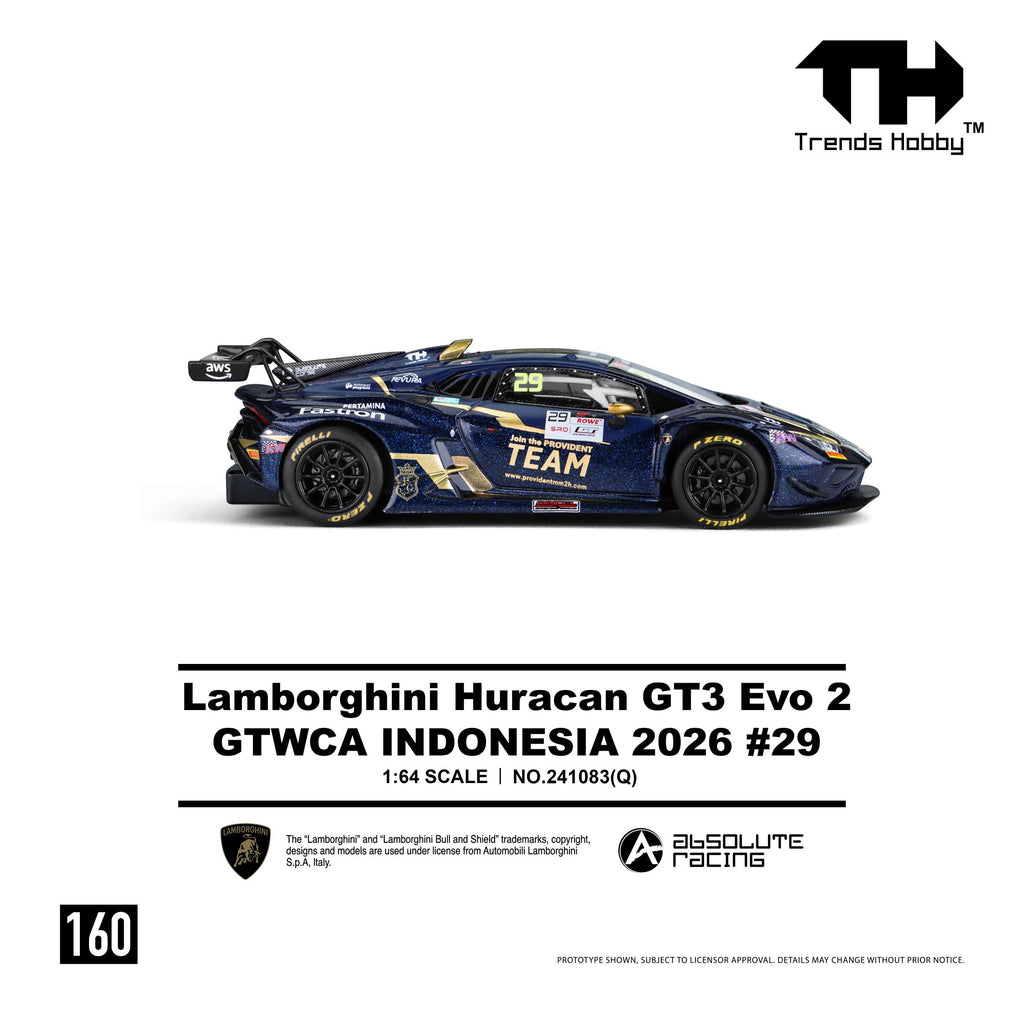 (Coming Soon) TRENDSHOBBY 1/64 Lamborghini Huracan GT3 EVO2 - GTWCA Indonisia 2026 #29