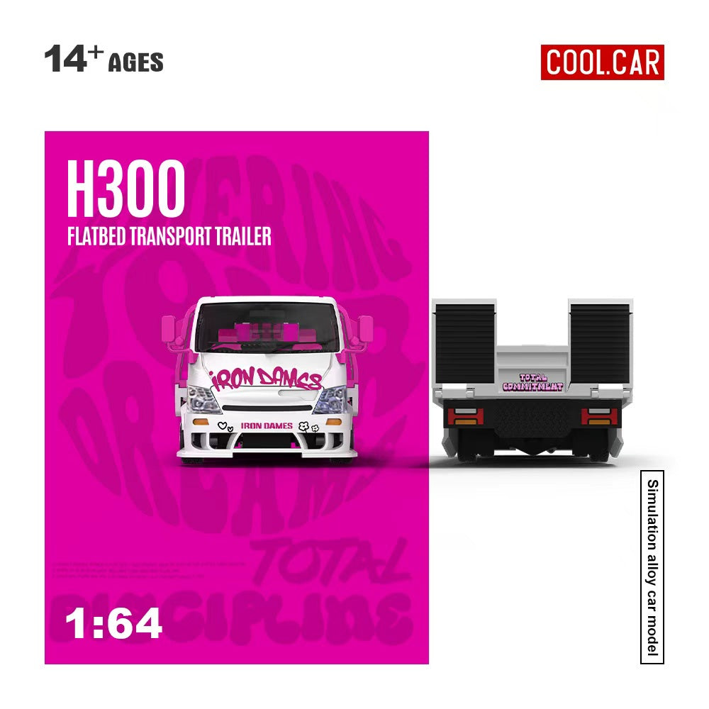 (Coming Soon) COOLCAR 1/64 Hino H300 FLATBED TRANSPORT TRAILER