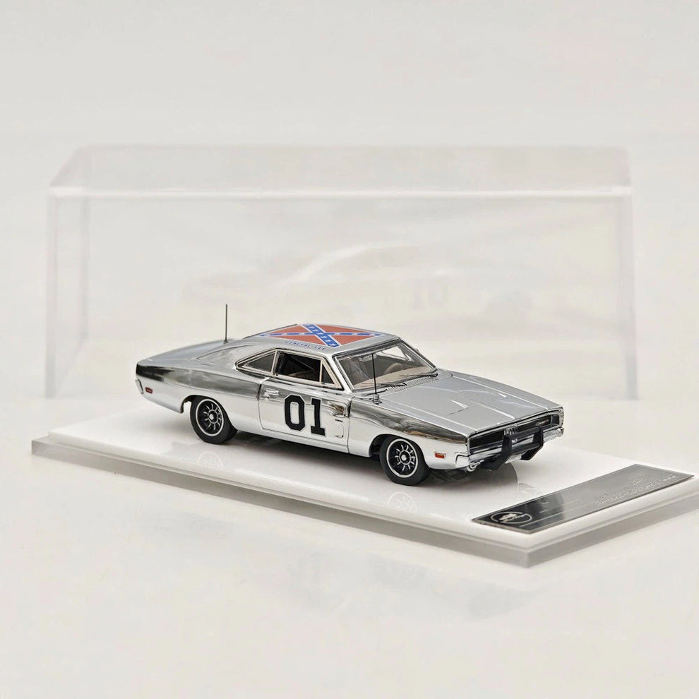 MINIFORGE 1/64 1969 Dodge Charger "General Lee" Chrome Diecast Metal