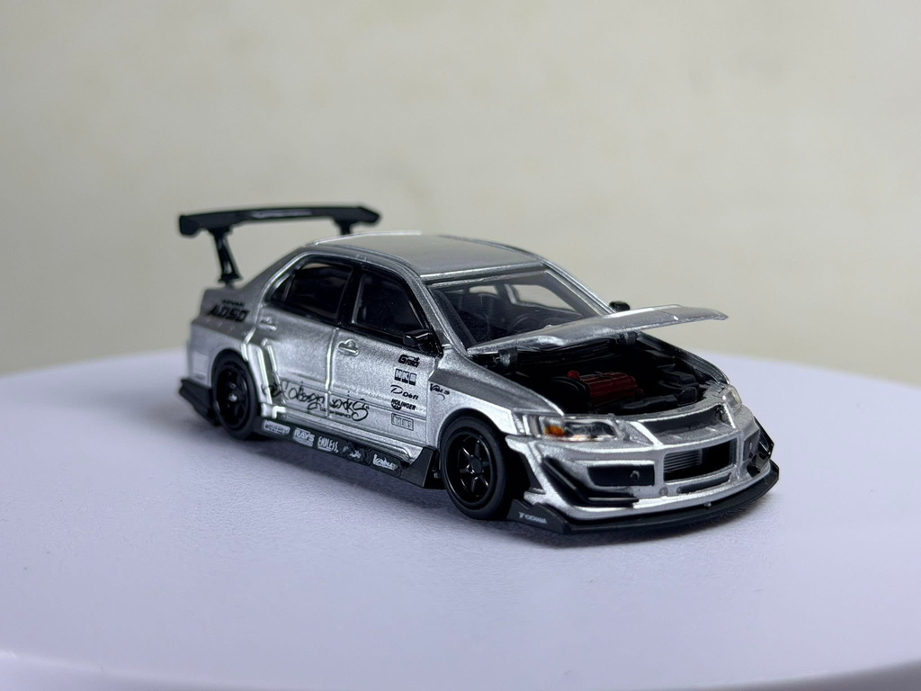 (Coming Soon) PEAKO x PP model 1:64 Varis Lancer Evolution IX Silver