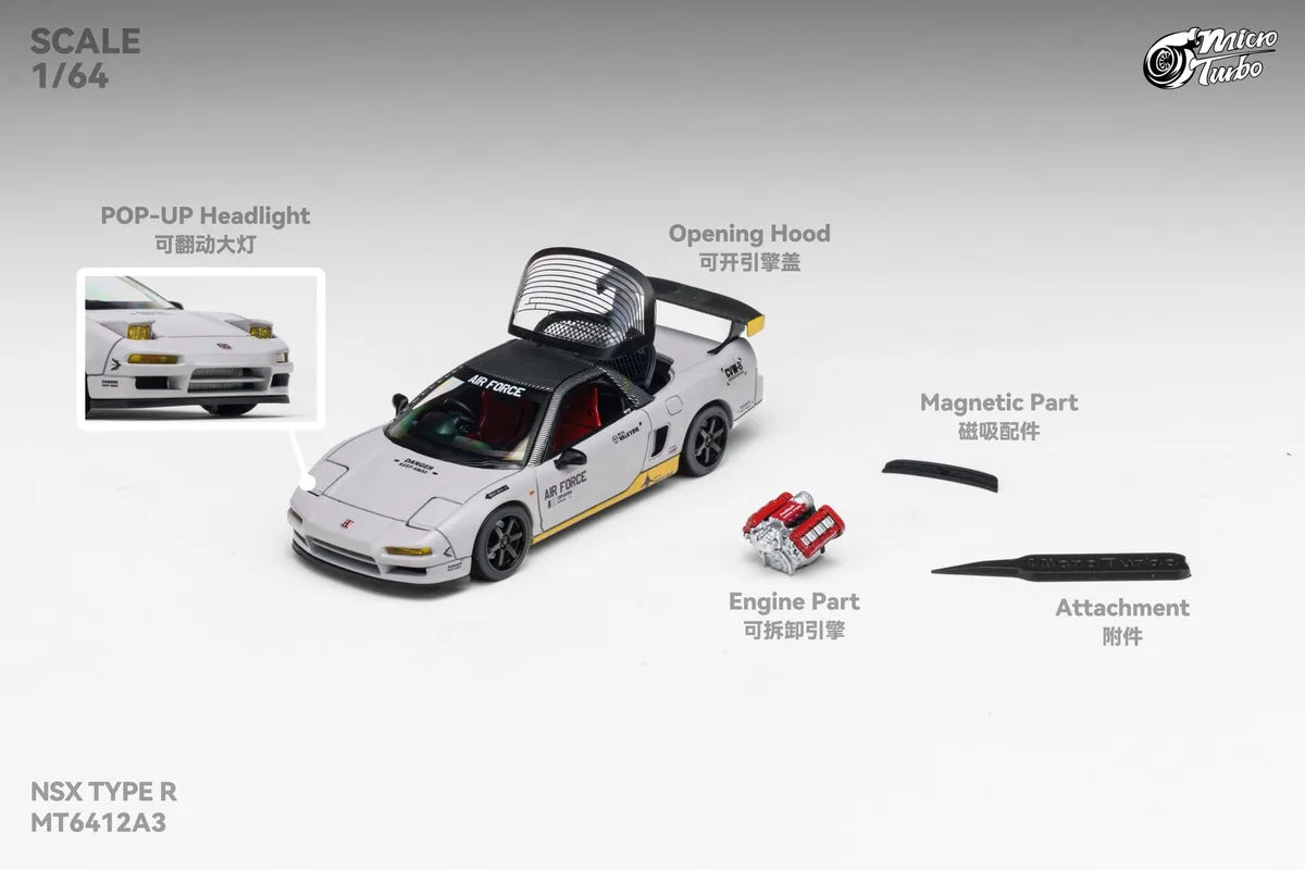 (Coming Soon) MICROTURBO 1:64 NSX 1st Gen (Mk1/NA1) NSX-R Air Force Livery