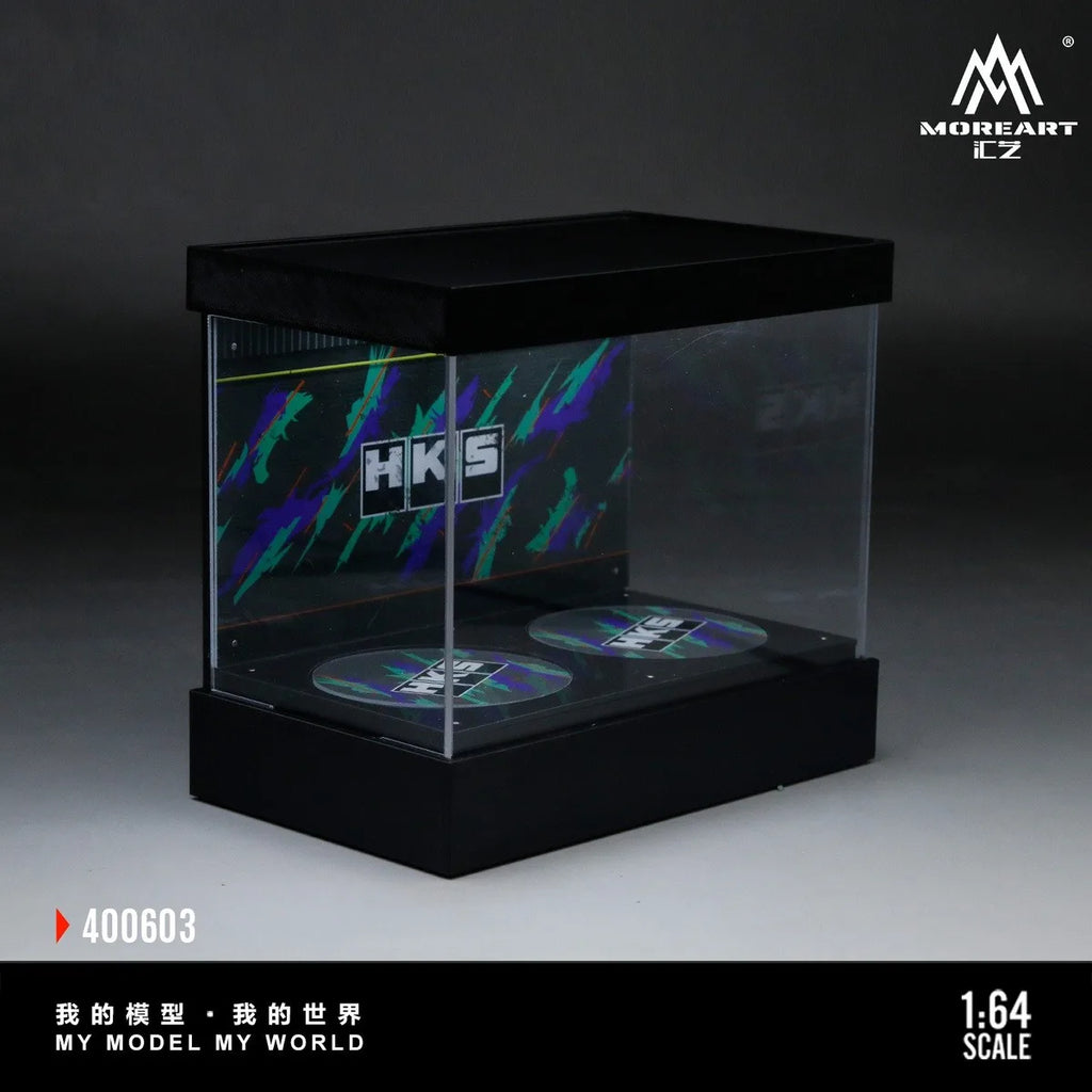 (Coming Soon) MOREART 1:64 Dual-Stage Rotating Exhibition Hall Scene Model - HKS Livery