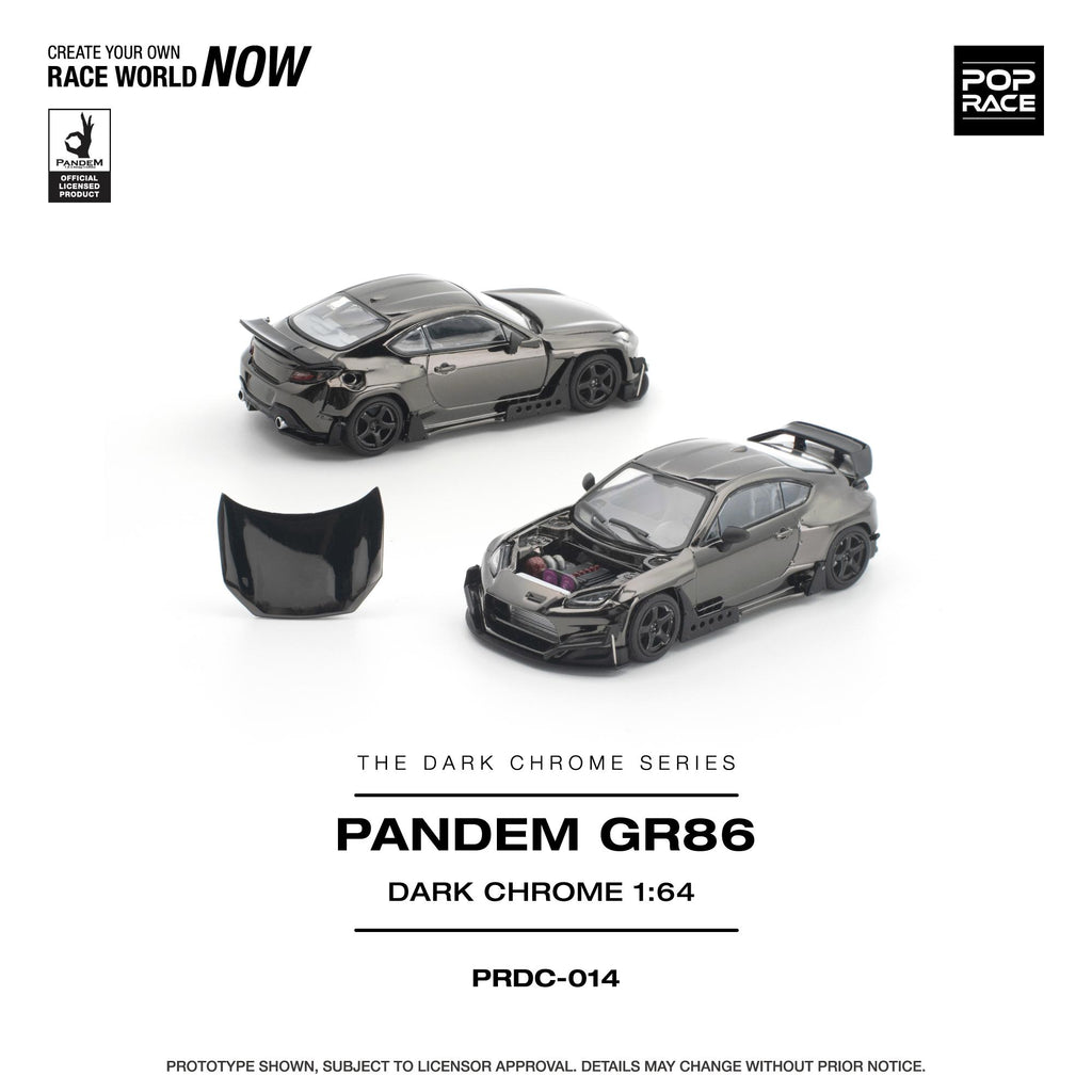 (Coming Soon) POPRACE 1/64 PANDEM GR 86 - Dark Chrome